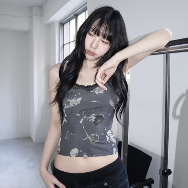 수채화 빈티지 나시 클라따