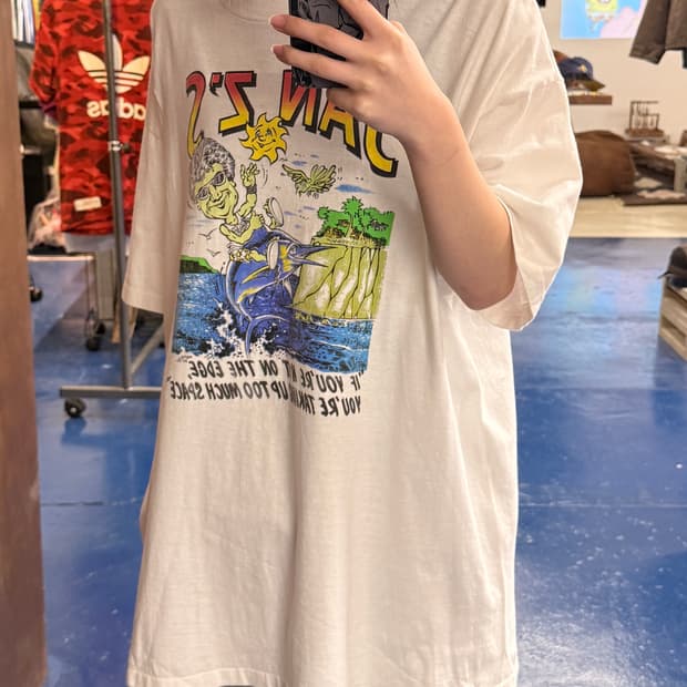 1990s 헤인즈 싱글스티치 반팔티