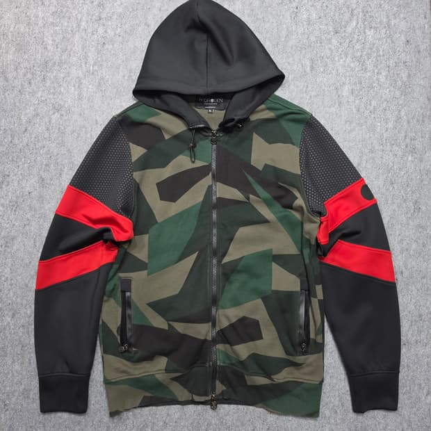 하이드로겐 카모플라쥬 카모 스컬지퍼 투웨이 후드집업 XL