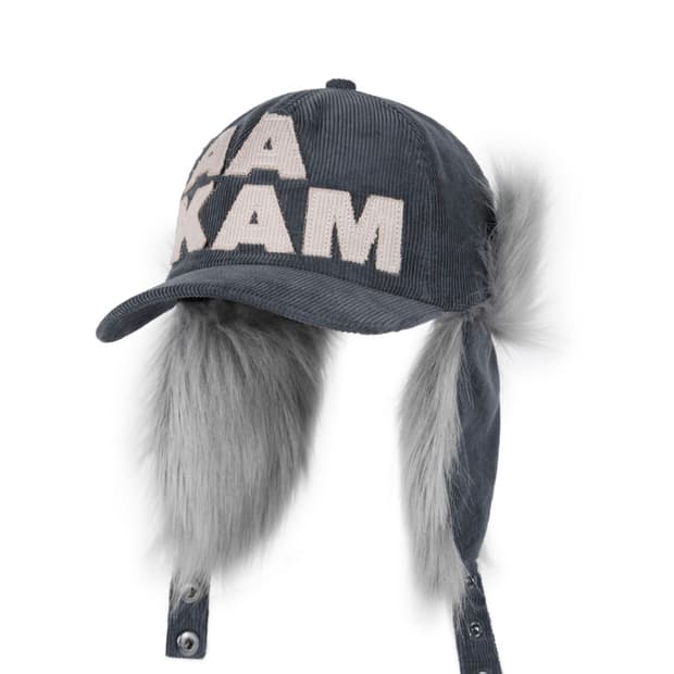 Corduroy Trapper Cap (Gray)