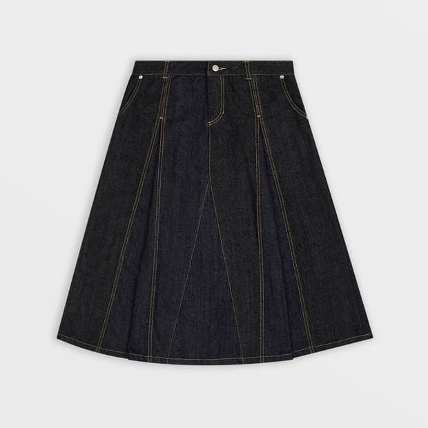 사파리스팟 데님 롱 스커트 (인디고, 1 size)