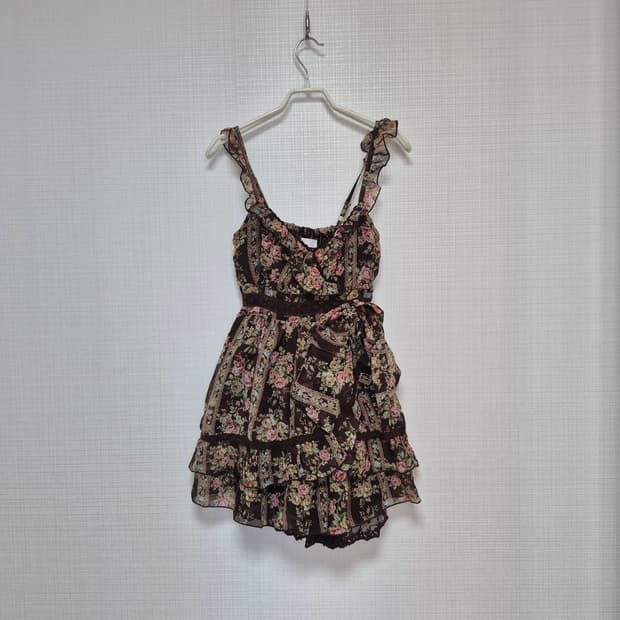 리즈리사 라떼갸루 히메카지 쵸코 플로럴 큐롯원피스