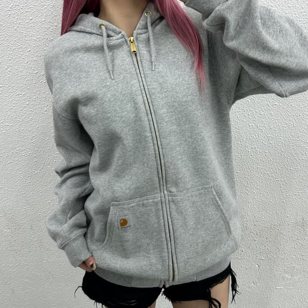 칼하트 그레이 후드집업 S