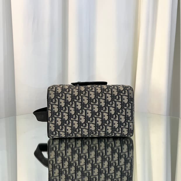 디올 오블리크 링고 토일레트리 클러치백 베이지