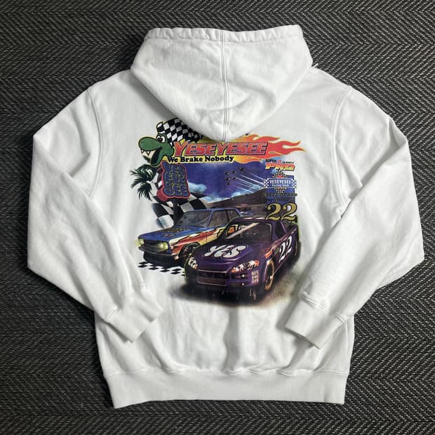 예스아이씨 레이싱 그래픽 후드 티셔츠o 3804