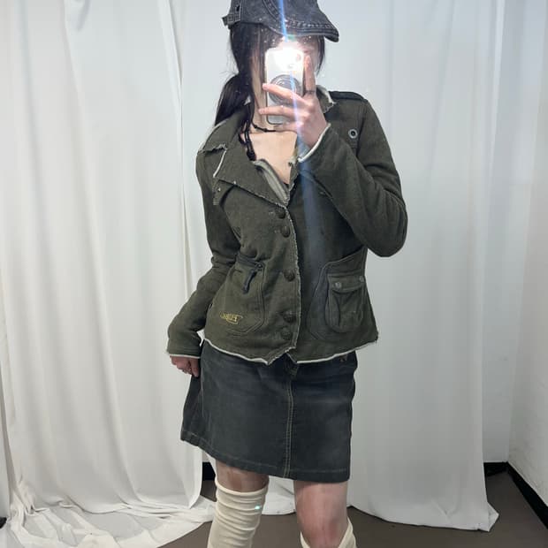 Fubu 카키 그런지 자켓