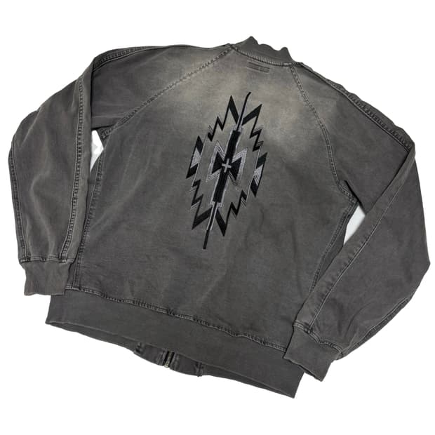 자이젤 런던 나바호 패턴 자수 빈티지 워싱 자켓