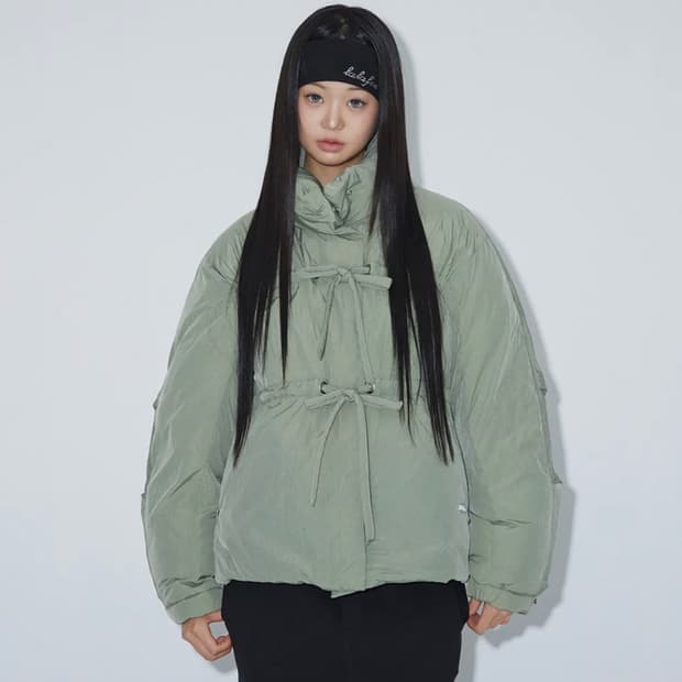 라라폭스 리본 자켓 패딩