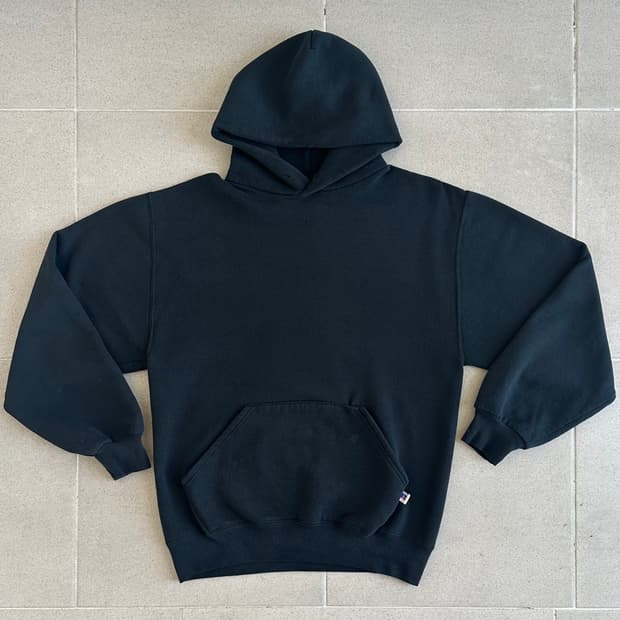 90s 빈티지 러셀 후드 블랙 M USA