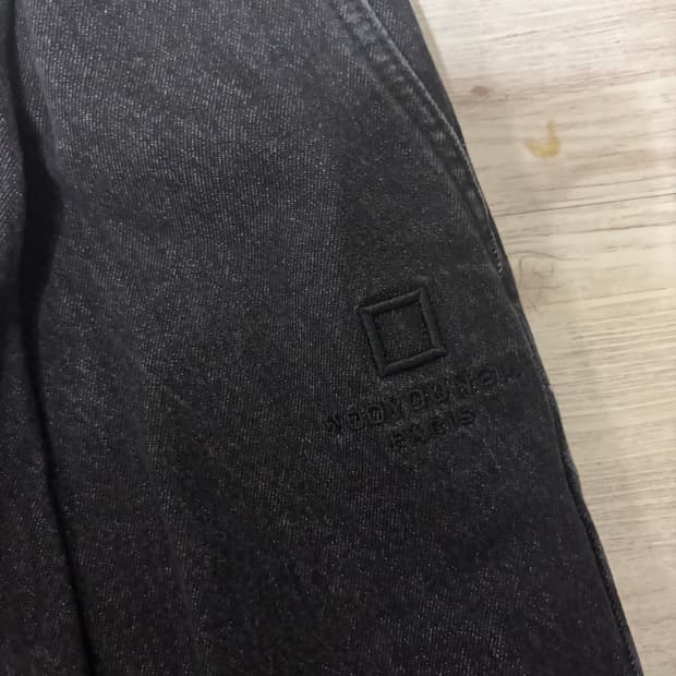 우영미 23 와이드 흑청 밴딩 데님 48