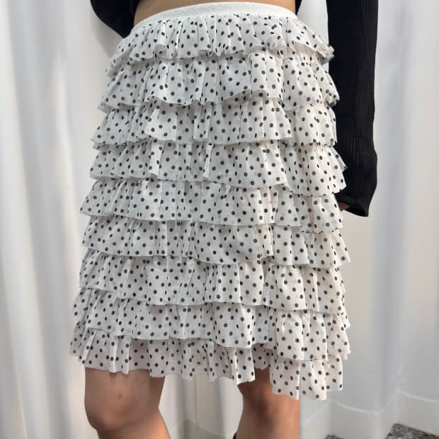 dot layered sha skirt