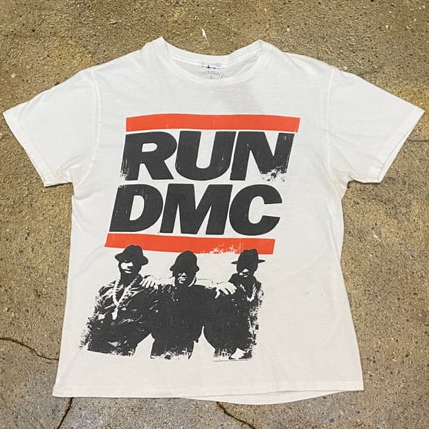 미국 빈티지 RUN DMC 공식굿즈 힙합 반팔티