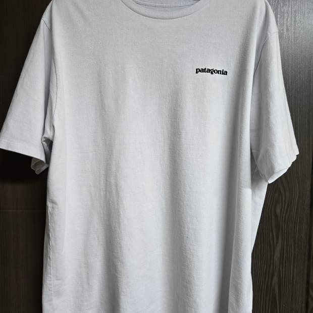 파타고니아 반팔티 화이트 L사이즈