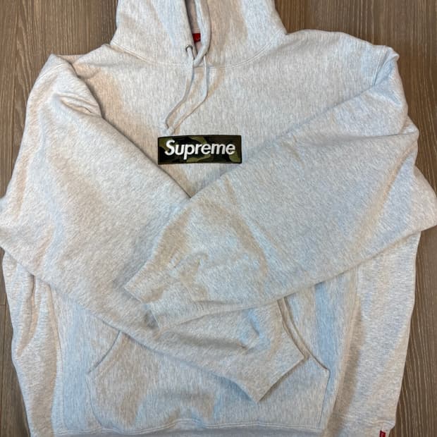 슈프림 23FW 후드티 L애쉬 그레이