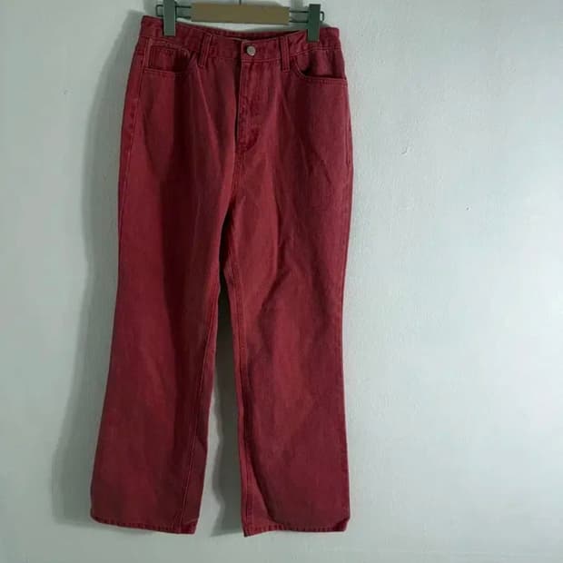바이플로우 Byflow 레드 데님 팬츠 L