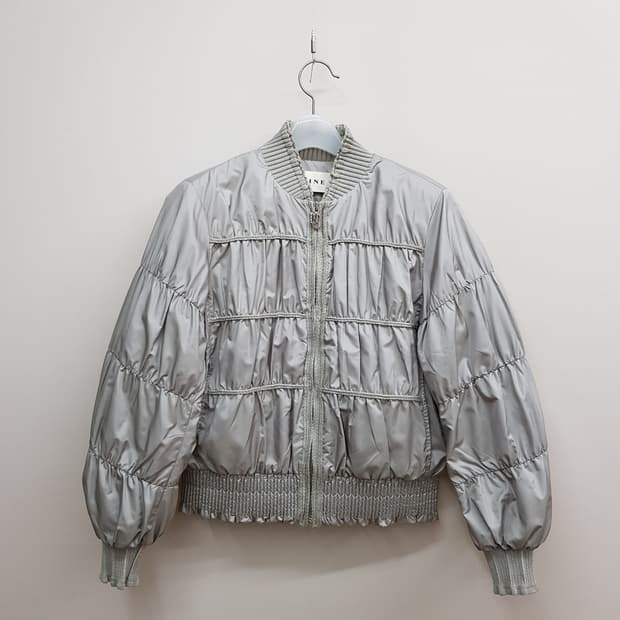 한섬 마인 2021 셔링 패딩 블루종 자켓 76-90-155사이즈