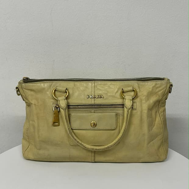프라다 빈티지 레더 숄더백 토트백