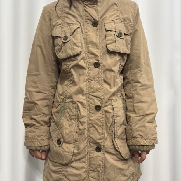 shirring multi pocket jacket