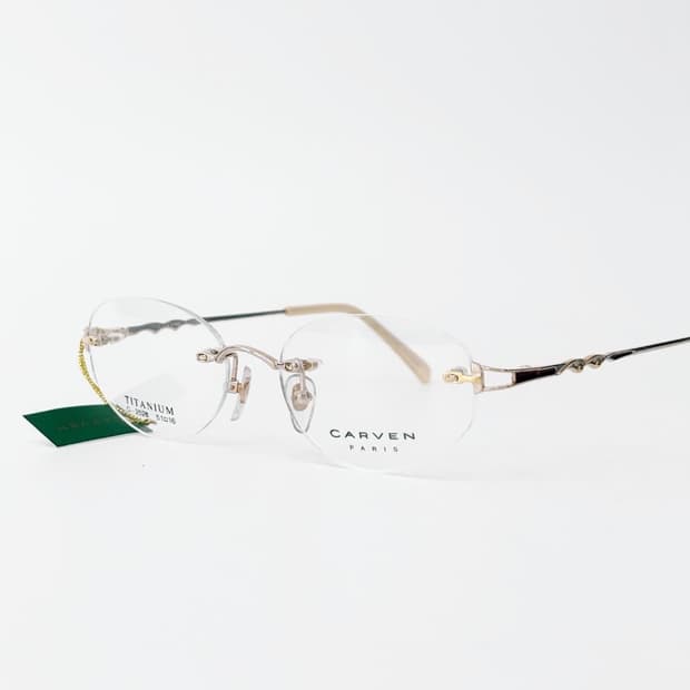키지클럽 CARVEN 골드 무테 데드스탁 빈티지안경
