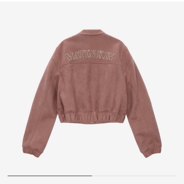 마뗑킴 스웨이드 봄버 자켓 핑크