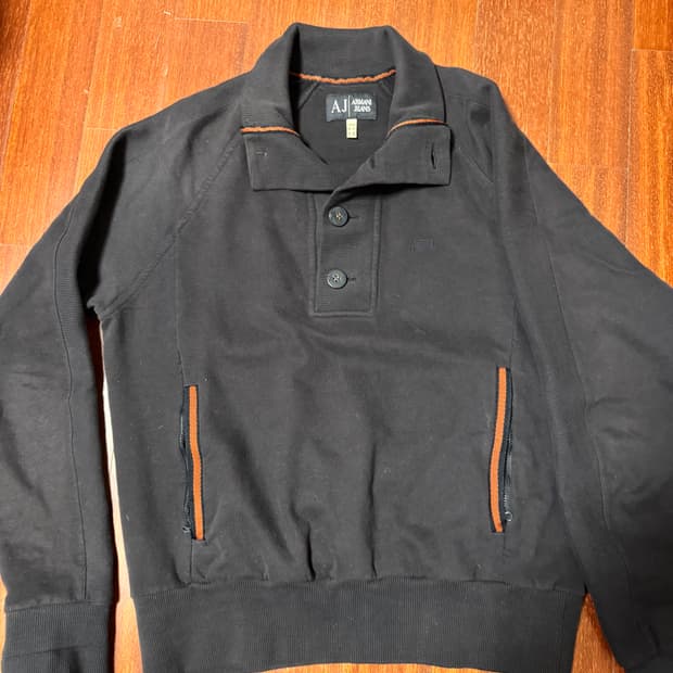 [L] 알마니 진스 반집업 스웻셔츠