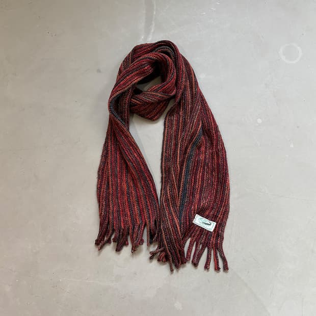 japan crocodile vintage red mix muffler