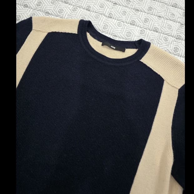 한섬 시스템 SYSTEM 시스템 남성 투톤 니트 95