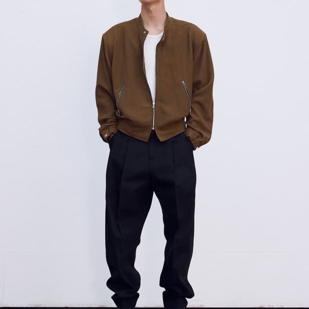 렉토 드릴드 턱 코튼 팬츠 M