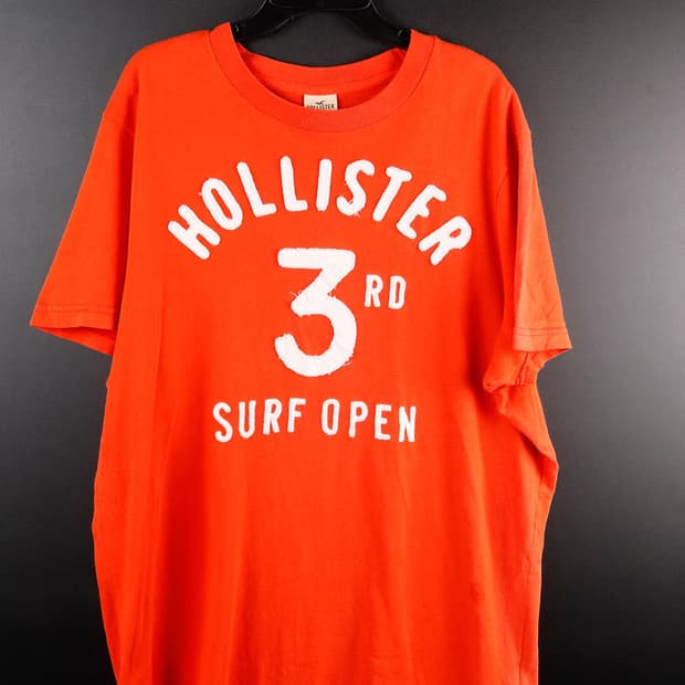 홀리스터 주황 Y2K 티셔츠