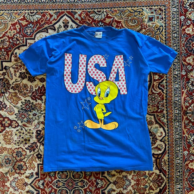 90s 루니툰 정품 트위티 'USA 에디션' - OS