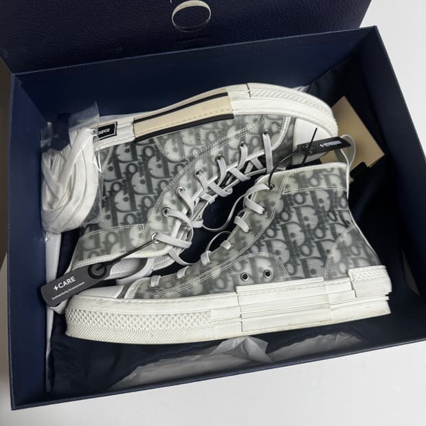 디올 오블리크 B23 하이탑 스니커즈 42