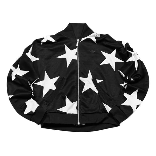 ✨ (바배) 아디다스 스타 별 도트 패턴 가오리 블랙 크롭 트랙탑 져지 