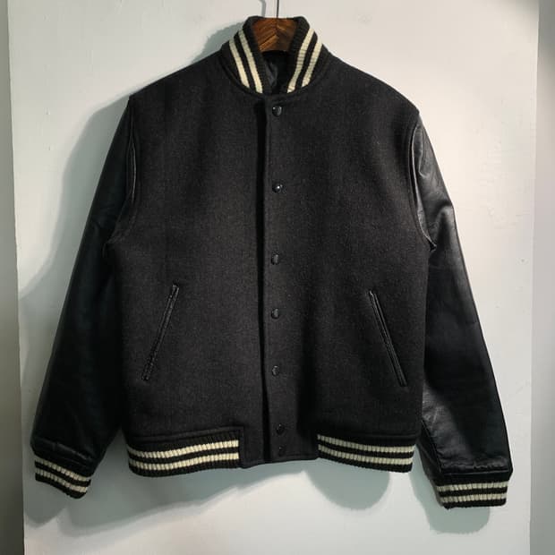 vintage 빈티지 울혼방 바시티 자켓 
