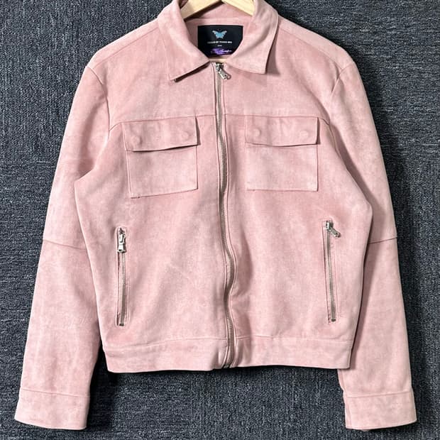 디자인 바이 영민 핑크 스웨이드 자켓 M