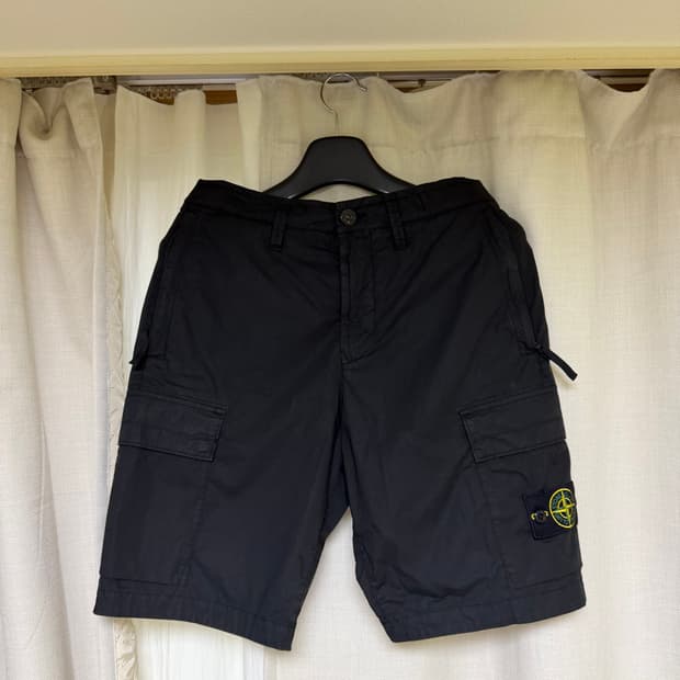 스톤아일랜드 카고 블랙 팬츠 반바지