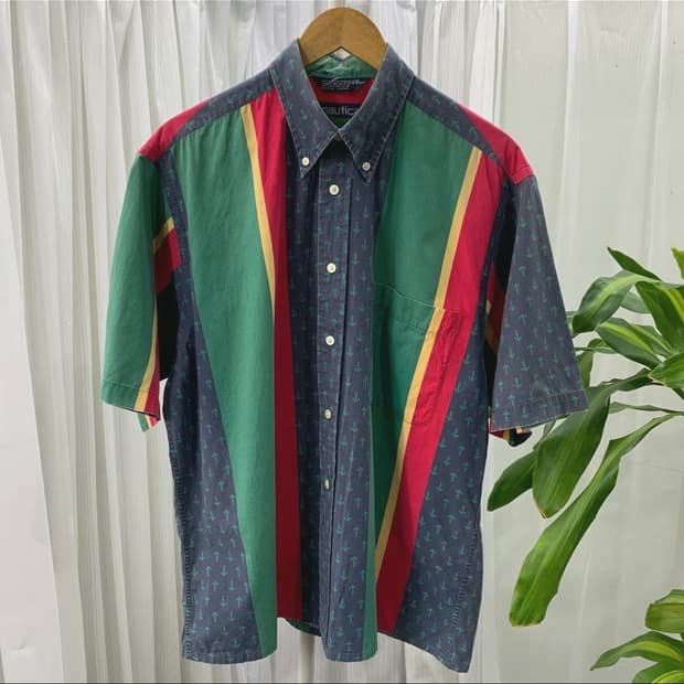90's 빈티지 노티카 NAUTICA 올드스쿨 반팔셔츠 2182
