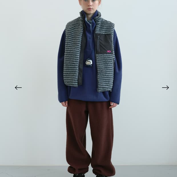 스트라이프 부클 플리스 베스트