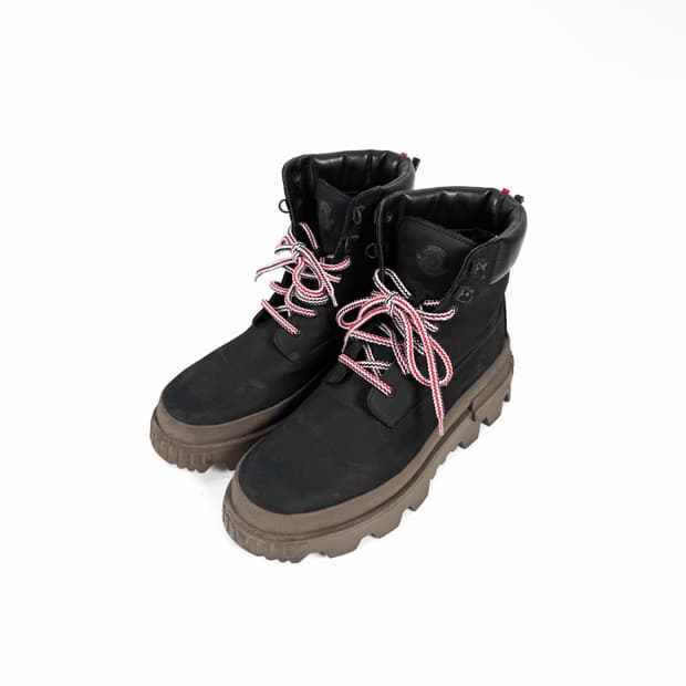 [43.5] 몽클레어 남성 레이스업 미들 몬 코프 앵클 부츠 블랙