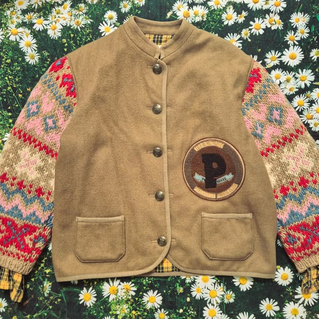 PINK HOUSE 핑크하우스 소매 니트 울자켓