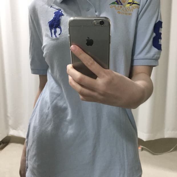 폴로 랄프로렌 소라 하늘 빅포니 카라 반팔 티셔츠