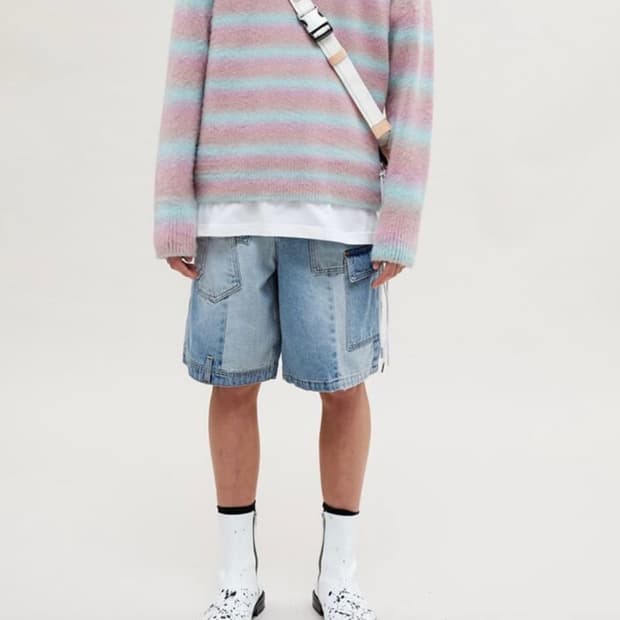 앤더슨벨 패치워크 쇼츠팬츠