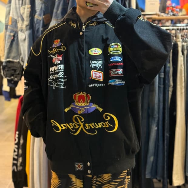 [NO.9] 빈티지 크라운 로얄 코튼 레이싱 자켓