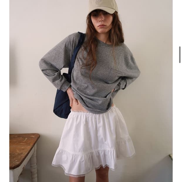 위드아웃썸머 Polly frill skirt