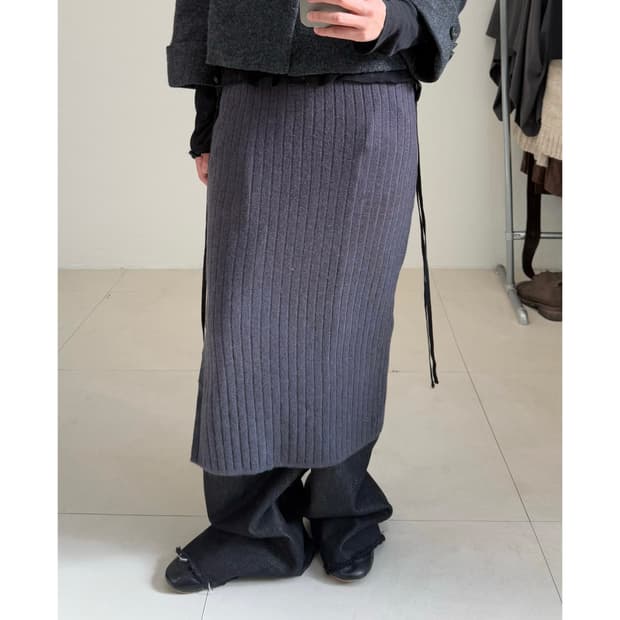 빈티지 니트 스커트