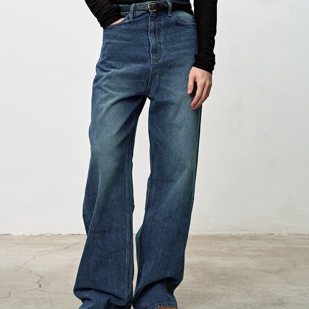 [구매] 토니웩 와이드레그데님 미드블루