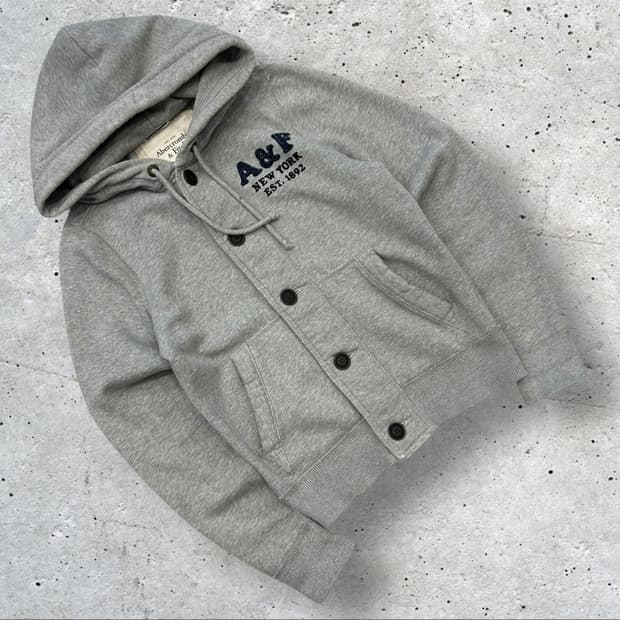 [S] 아베크롬비 A&F 그레이 후드 집업 B67