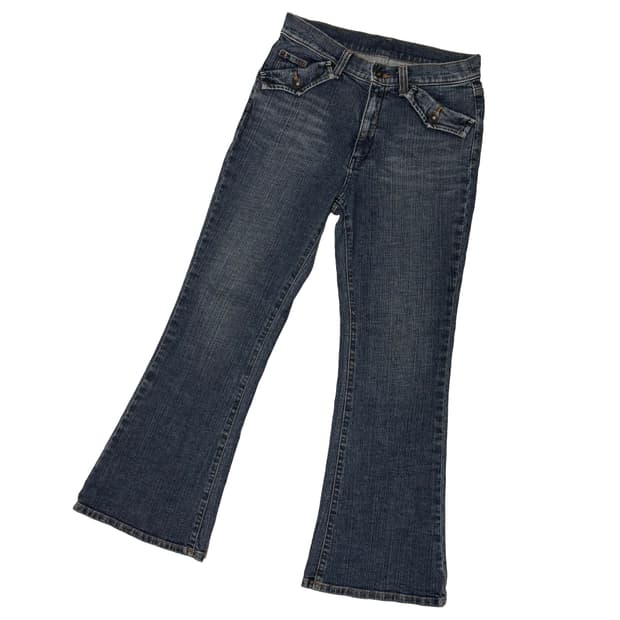 Y2K 멀티 포켓 플레어 부츠컷 데님 팬츠