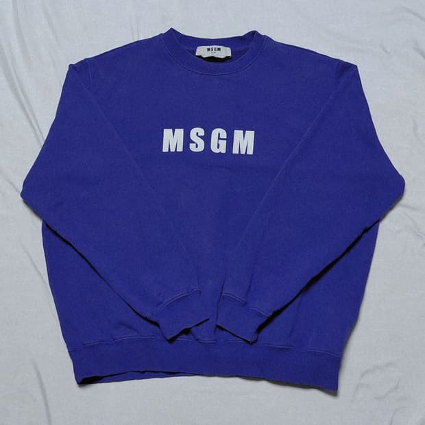 무료배송 [남여공용/S] MSGM 로고 맨투맨 스웻셔츠
