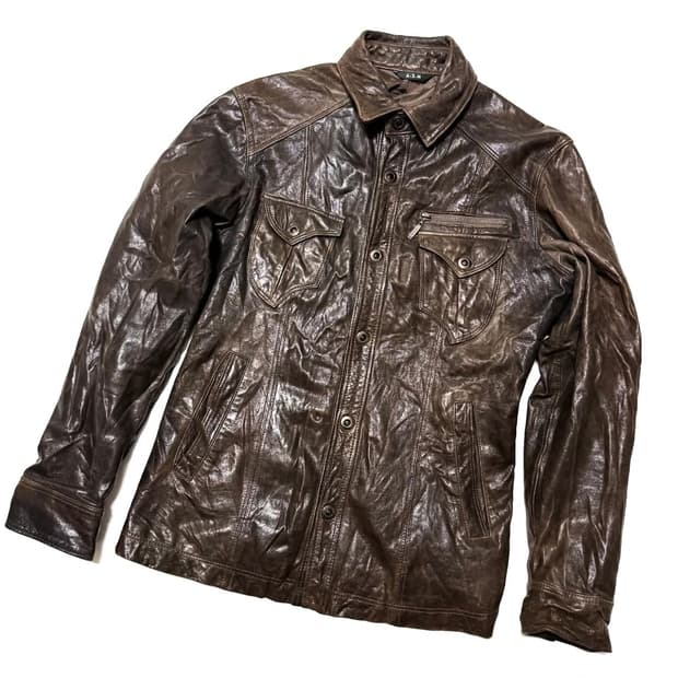 ASM - 레더 셔츠 자켓