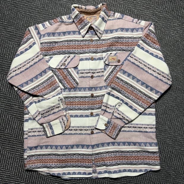 90s 하이랜즈 빈티지 에스닉 플란넬 워크셔츠